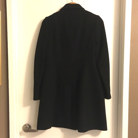 BANANA REPUBLIC BLACK WOOL COAT - Picture 2 of 3